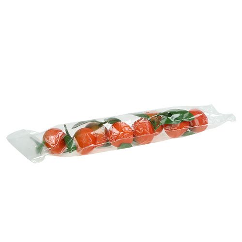 Floristik24 Orange mini with leaf 5cm 8pcs