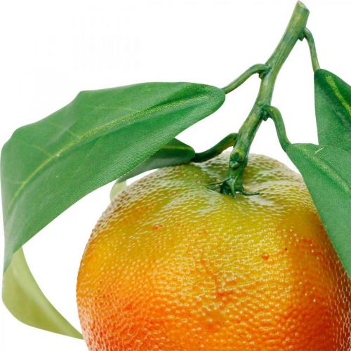 Floristik24 Decorative fruits, oranges with leaves, artificial fruits H9cm Ø6.5cm 4pcs