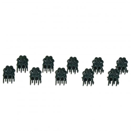 Floristik24 Orchid Clips Plastic Green Pack of 10