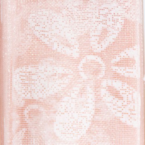 Product Organza ribbon, floral gift ribbon, pink, 25mm, 18m