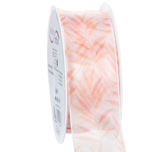 Floristik24 Organza ribbon, chiffon ribbon, jungle orange, 40mm, 15m