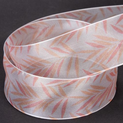 Product Organza ribbon, chiffon ribbon, jungle orange, 40mm, 15m