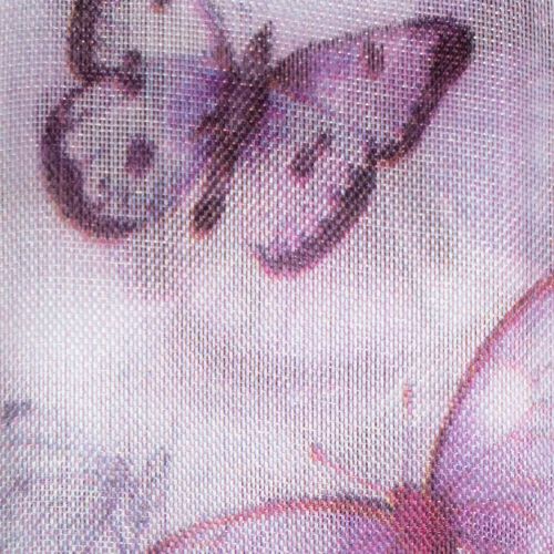 Product Organza ribbon, chiffon ribbon, butterflies, purple, 40mm, 18m