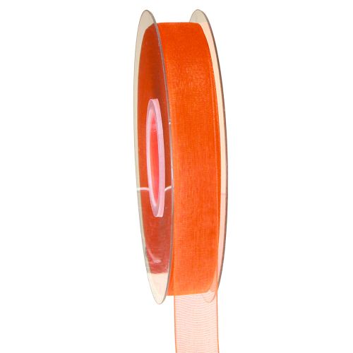 Product Organza ribbon gift ribbon orange ribbon selvedge 15mm 50m