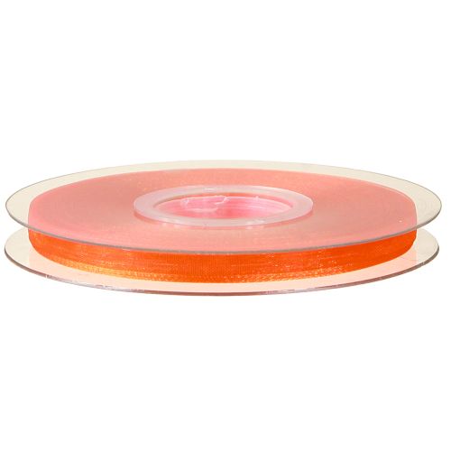 Product Organza ribbon gift ribbon orange ribbon selvedge 6mm 50m