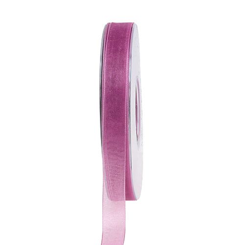 Organza ribbon eggplant 15mm 50m