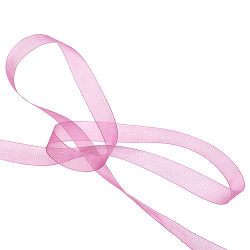 Organza ribbon eggplant 15mm 50m