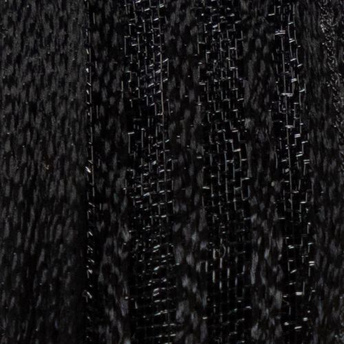 Product Organza ribbon with stripes, gift ribbon, black, 15mm wide, 20m long