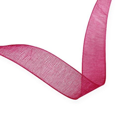 Product Organza ribbon Bordeaux 15mm 50m