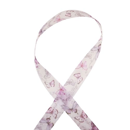 Product Organza ribbon chiffon ribbon butterflies purple 40mm 18m