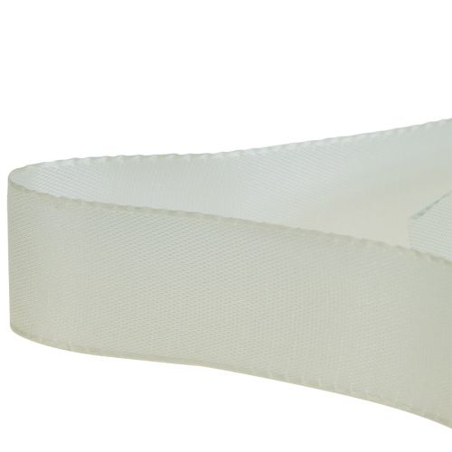 Floristik24 Deco ribbon gift ribbon cream ribbon selvedge 25mm 3m