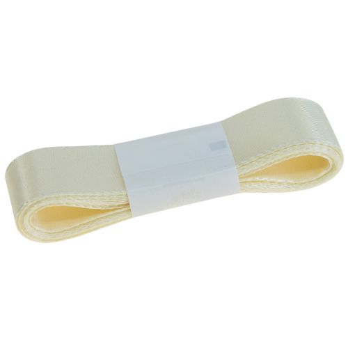 Floristik24 Deco ribbon gift ribbon cream ribbon selvedge 25mm 3m