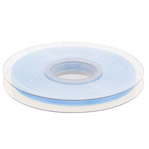 Floristik24 Organza ribbon gift ribbon light blue ribbon blue selvedge 6mm 50m