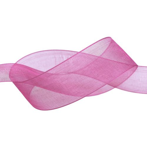 Floristik24 Organza ribbon aubergine 25mm 50m