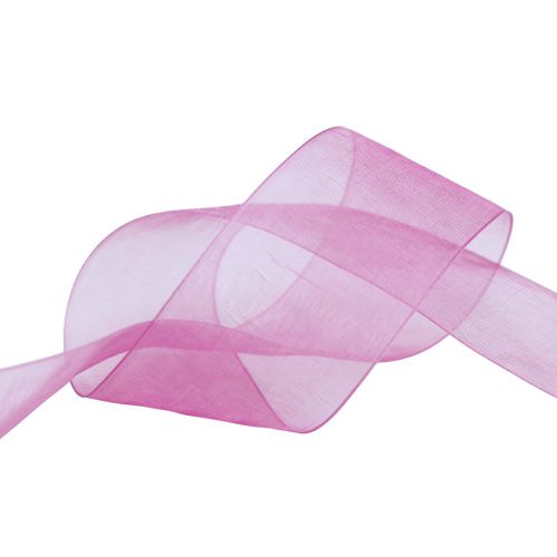 Product Organza ribbon eggplant 40mm 50