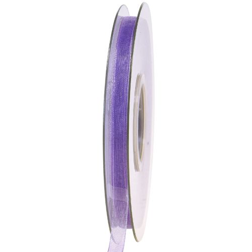 Product Organza ribbon gift ribbon purple ribbon selvedge 6mm 50m