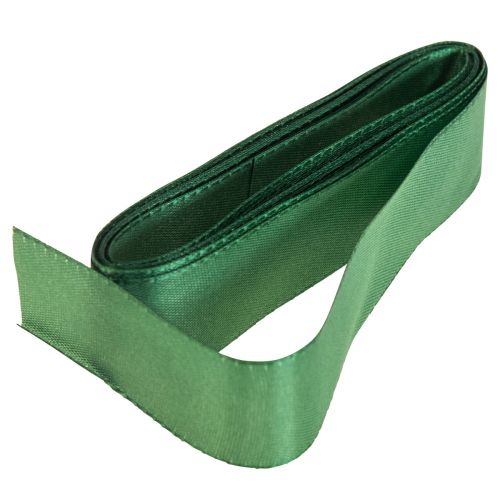 Decorative ribbon green gift ribbon selvedge dark green 25mm 3m