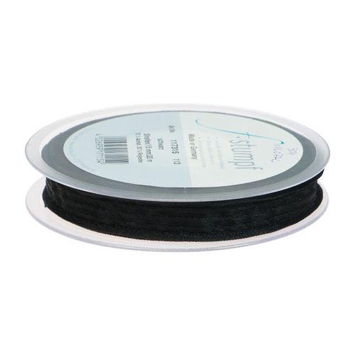 Product Organza ribbon with stripes gift ribbon black 15mm 20m