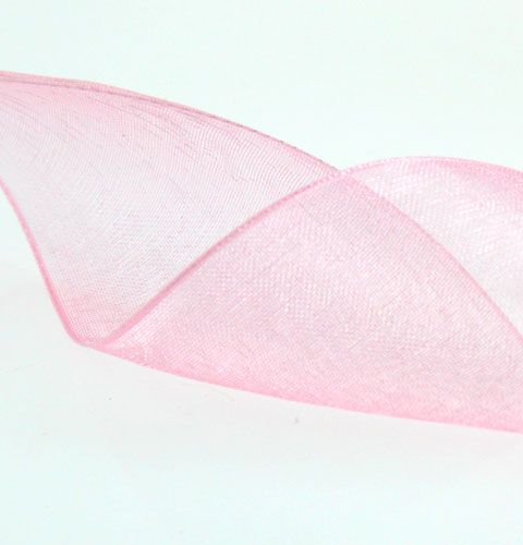 Product Organza ribbon gift ribbon pink ribbon selvedge 40mm 50m