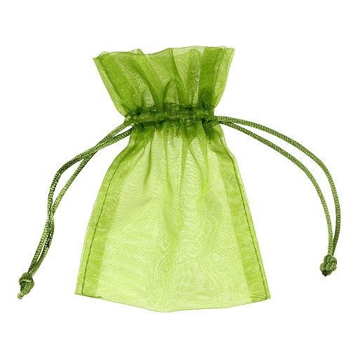 Product Organza bags green 12cm x 9cm 10p