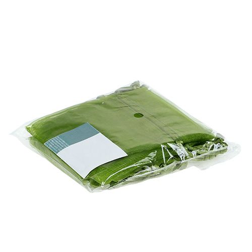 Floristik24 Organza bags green 12cm x 9cm 10p
