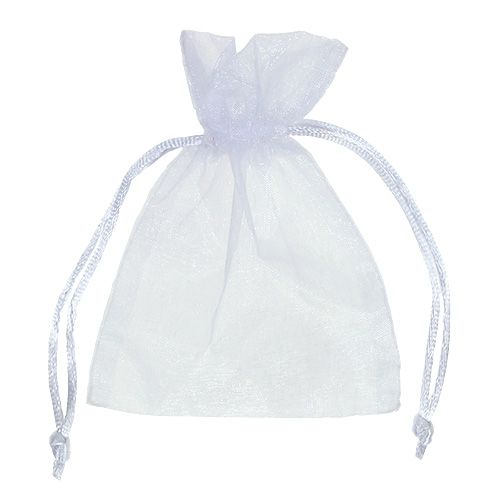 Floristik24 Organza bag white 12x9cm 10p