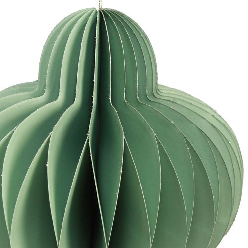 Product Christmas decoration made of paper ornament in mint H40cm 2 pcs