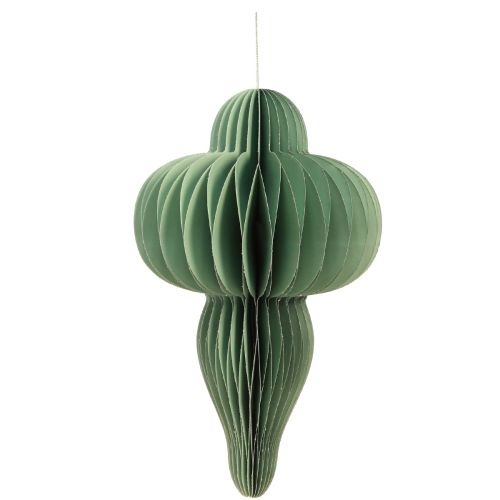 Product Christmas decoration made of paper ornament in mint H40cm 2 pcs