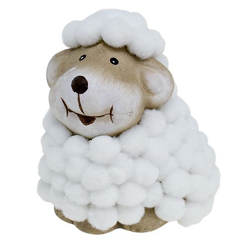Floristik24 Easter decoration decorative sheep 7.5cm white-gray 1p