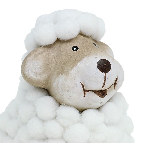 Product Easter decoration decorative sheep 7.5cm white-gray 1p