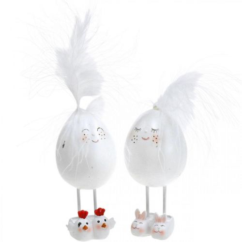 Easter decoration eggs with slippers, spring, happy Easter egg, eggs with a face 2pcs