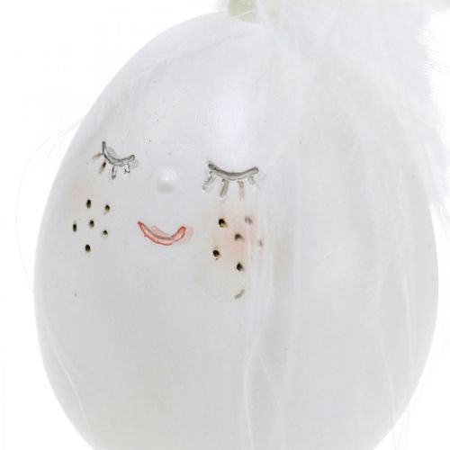 Floristik24 Easter decoration eggs with slippers, spring, happy Easter egg, eggs with a face 2pcs