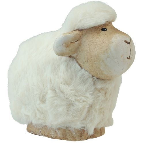 Product Easter Decoration Sheep Ceramic Decoration Easter Cream 9.5×6×9cm 4 pcs