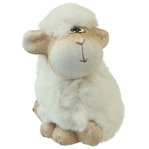 Product Easter Decoration Sheep Ceramic Decoration Easter Cream 9.5×6×9cm 4 pcs