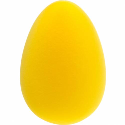 Floristik24 Easter egg flocked yellow H25cm decorative eggs Easter decoration