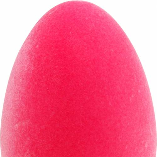 Floristik24 Easter egg pink H25cm egg flocked Easter decoration egg decoration