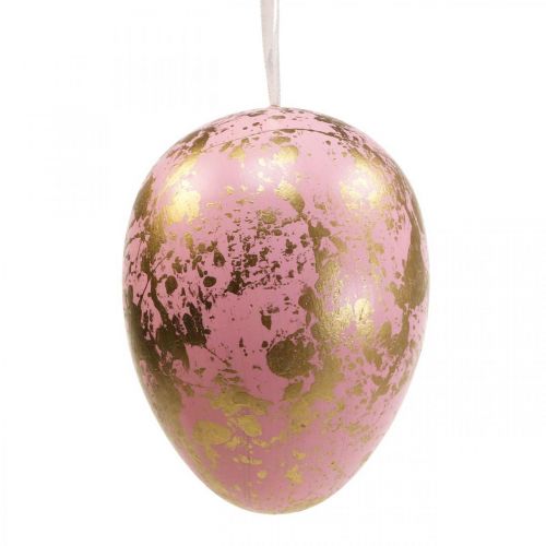 Product Easter egg to hang up decoration eggs pink, green, gold 15cm 4pcs