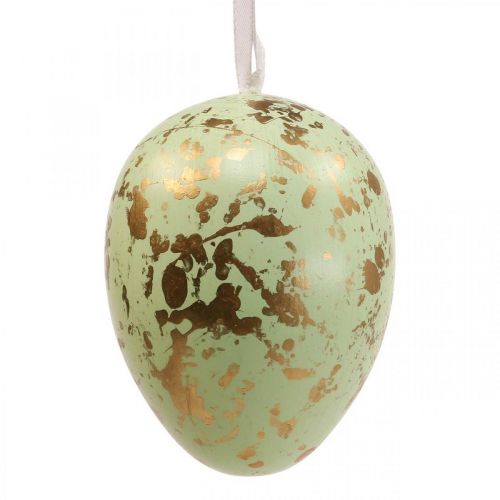 Floristik24 Easter egg to hang up decoration eggs pink, green, gold 20cm 2pcs