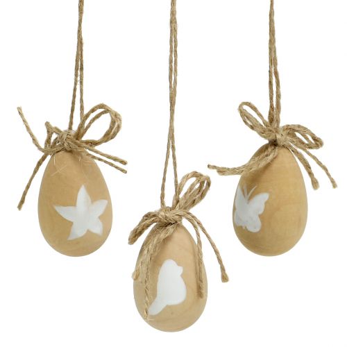 Floristik24 Easter eggs wood with motifs 8pcs