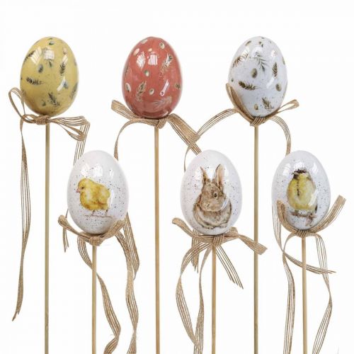 Floristik24 Easter eggs plastic flower plug Easter decoration H6cm 6pcs