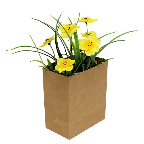 Floristik24 Osterglocke in paper bag yellow H21cm