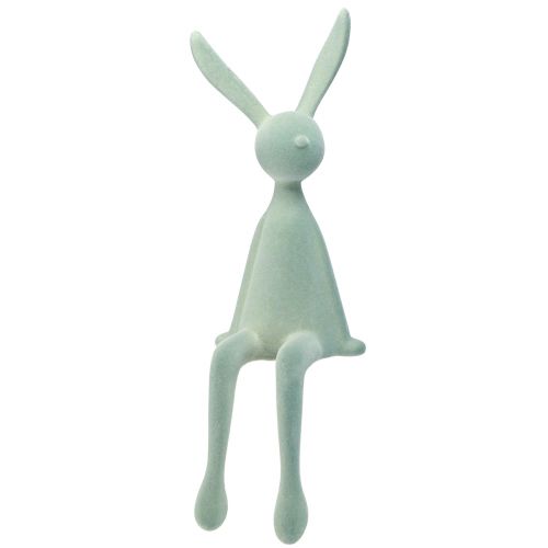 Easter Bunny Edge Stool Sitting Rabbit – 2nd Choice – Flocked Grey-Green 56cm