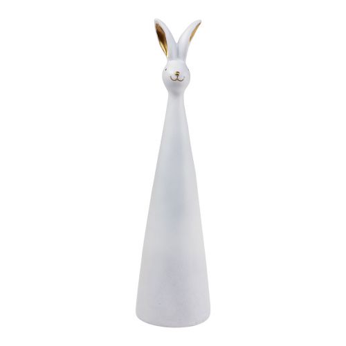 Floristik24 Easter bunny white gold Easter decoration bunny Ø10cm H42cm