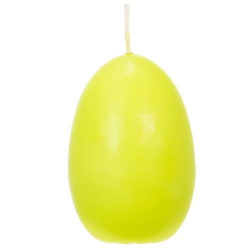 Product Easter candles, egg-shaped, egg-shaped Easter candles, lime green, 9cm, 20h, 6 pieces