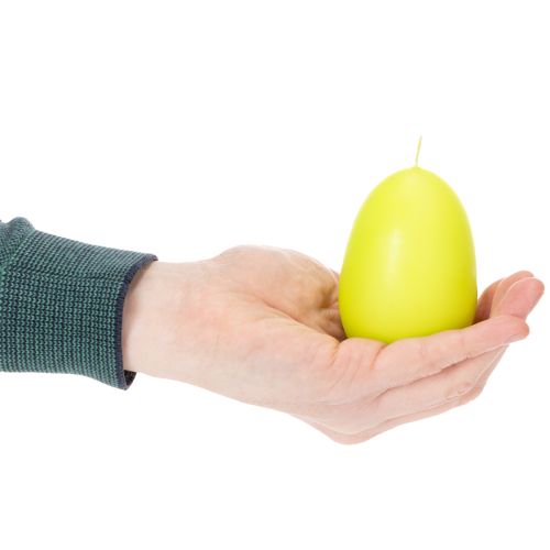 Product Easter candles, egg-shaped, egg-shaped Easter candles, lime green, 9cm, 20h, 6 pieces
