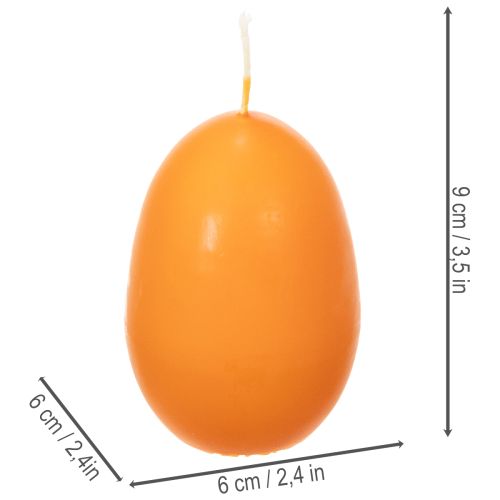 Product Egg-shaped candle for Easter decoration, perfect Easter atmosphere in the house, 9cm, 20h, 6 pieces