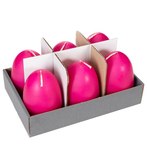Product Egg candle for spring, ideal table decoration, Easter decoration and gift ideas, 9cm, 20h, 6 pieces
