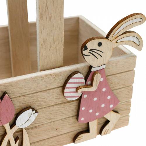 Product Easter basket with bunnies Easter decorations for hanging Easter nest spring decoration 2pcs