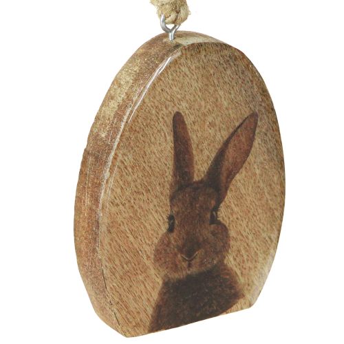 Product Easter Bunny Egg Hanging Ornament Wood 8×10.5cm 4pcs