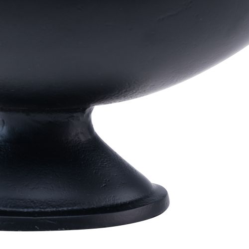 Floristik24 Oval bowl black metal base cast look 30x16x14.5cm